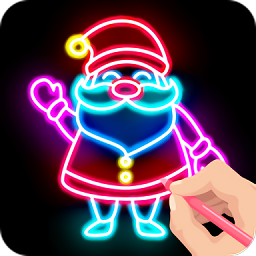 绘制发光圣诞先行服