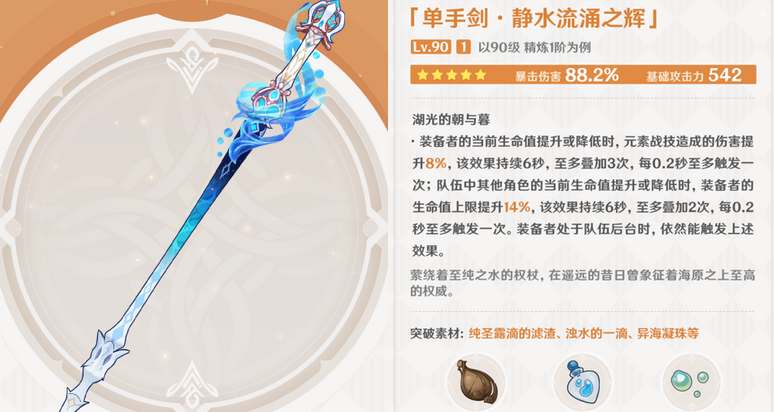 原神静水流涌之辉突破材料汇总与详细介绍