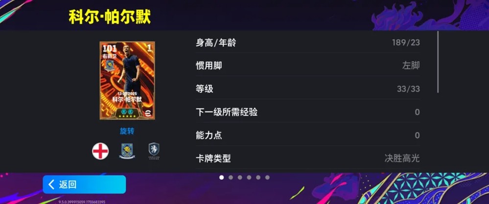 来自世界冠军“寒王”帕尔默的强势来袭，满评100的瑞士铁卫可用兑换！
