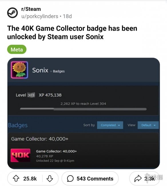 外国网友惊悉上海玩家的庞大游戏库,超过四万款,纷纷恳请加入他的家庭组 外国网友惊悉上海玩家的庞大游戏库,超过四万款,纷纷恳请加入他的家庭组