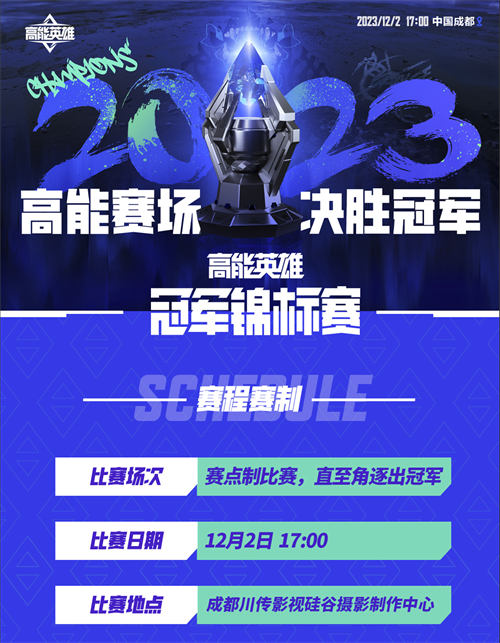 在激烈的竞技场上,争夺冠军的战火即将点燃!首届“高能英雄冠军荣耀赛”将于12月2日正式拉开帷幕!
在激烈的竞技场上,争夺冠军的战火即将点燃!首届“高能英雄冠军荣耀赛”将于12月2日正式拉开帷幕!