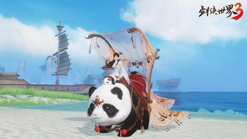 熊猫开启江湖新篇！《剑侠世界3》国宝坐骑萌态登场亮相！