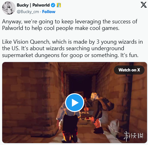 Pocketpair计划借助《幻兽帕鲁》取得的商业成功，为新兴独立游戏项目提供有力支持