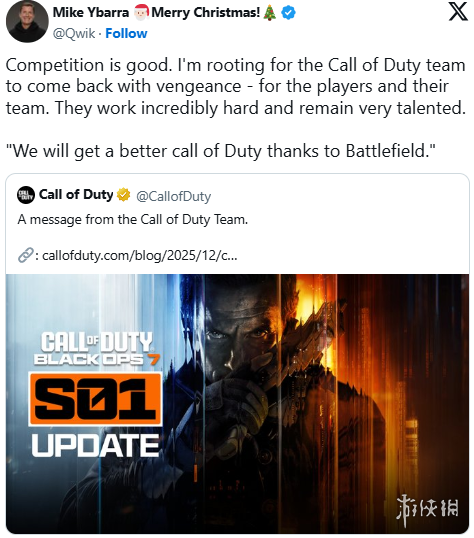 《使命召唤》团队誓言将以强势姿态回归,重振荣光!此前微软高层人士表达了坚定支持
《使命召唤》团队誓言将以强势姿态回归,重振荣光!此前微软高层人士表达了坚定支持