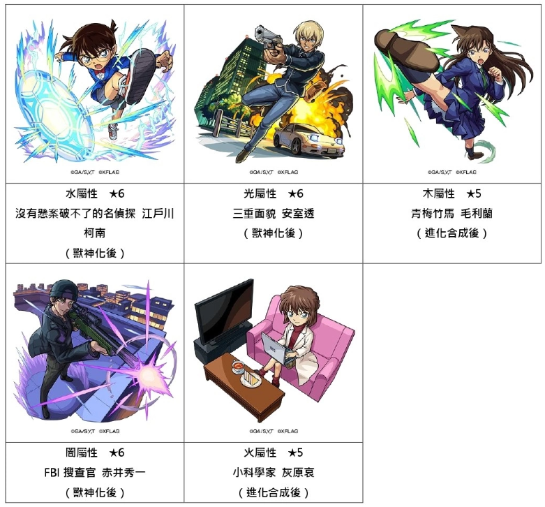 《怪物弹珠》与《名侦探柯南》展开合作，首次引入江户川柯南、毛利兰、灰原哀等备受欢迎的角色！

