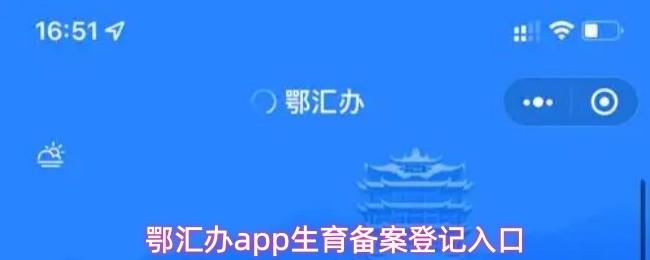 在鄂汇办App中进行生育备案登记的入口位置介绍