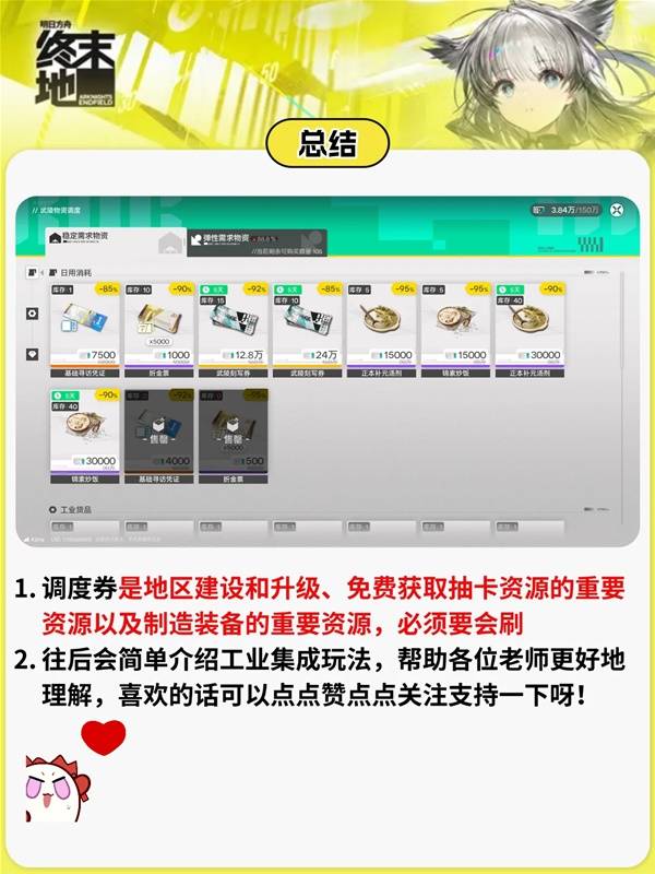 关于《明日方舟终末地》的调度券获得方法详解及图示说明