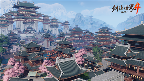 国韵雅致《剑侠世界4无限》精心呈现东方建筑之美，极尽还原之能事

