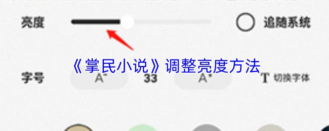 《掌民小说》调节亮度的具体操作步骤