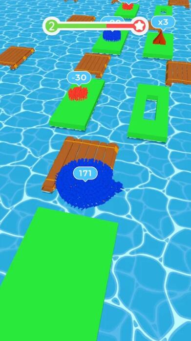 木筏横渡冲刺Crossy River - Raft Rush