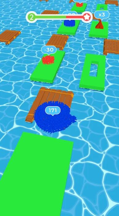 木筏横渡冲刺Crossy River - Raft Rush