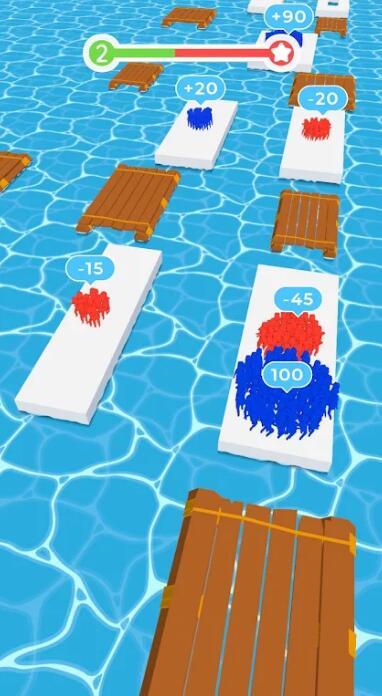 木筏横渡冲刺Crossy River - Raft Rush