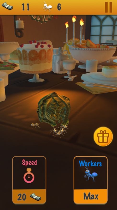 空闲厨房蚂蚁模拟器