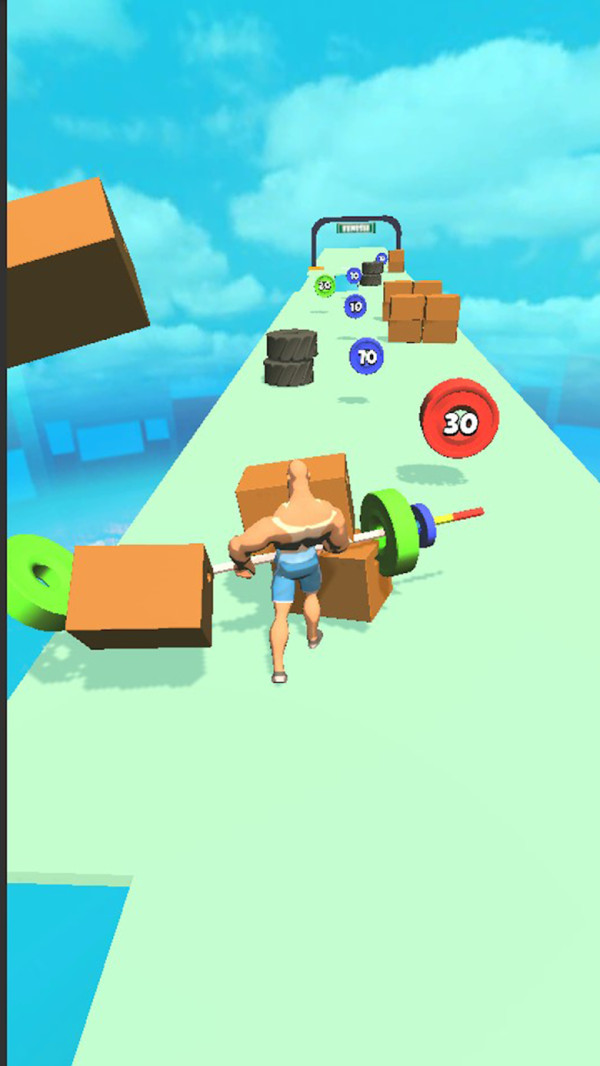 举起杠铃就跑抖音小游戏