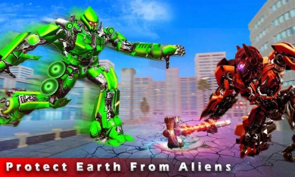 超级英雄飞狮机器人变形